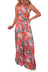 Enchanted Floral Print Smocked Halter Neck Wide Leg Jumpsuit